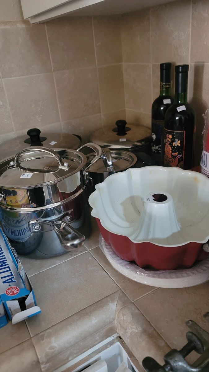 Some brand new cookware as well as old