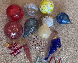 Handblown artisan Christmas ornaments Festival of Trees