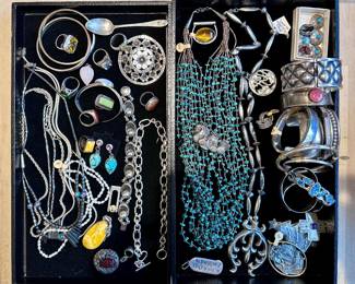 Sterling silver jewelry, some Zuni