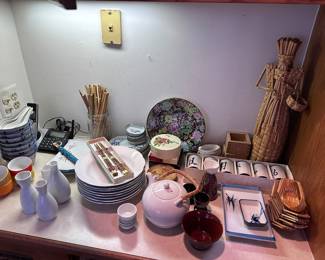 Asian dishes and serve ware 