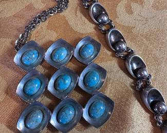 Jensen pewter necklace, N. E. From Sterling danish modern jewelry