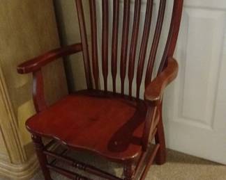 wood chair in a cherry finish