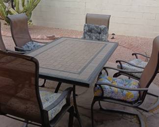 Patio Table with 6 Chairs