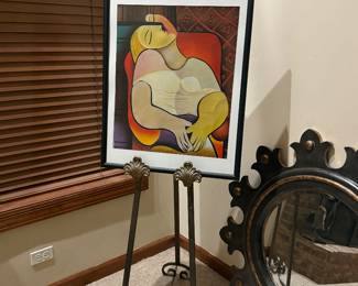 Artwork and metal easel