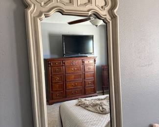 silver framed mirror