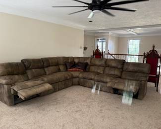 large reclining sectional sofa