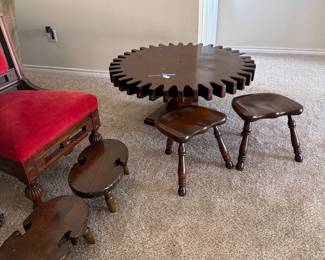 2 saddle seat milking stools