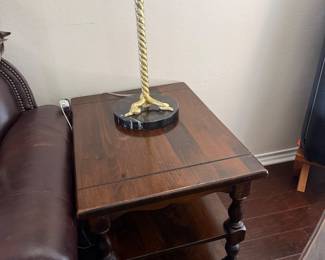 vintage wood side table