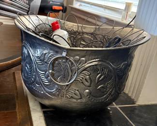 Large tin pot