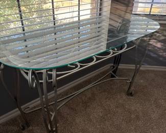 glass top sofa table