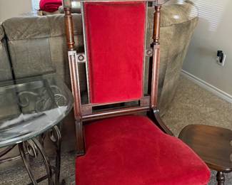 antique gothic throne chairs - 2 available