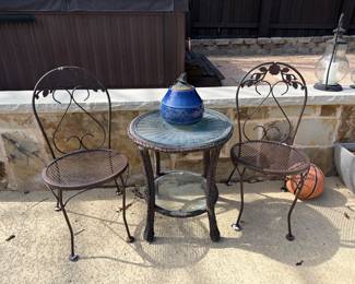 metal bistro set