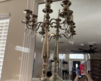 Silver plated candelabra