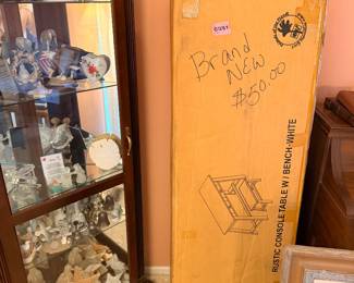 New in box console table