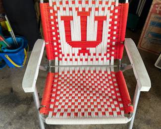 Vintage IU Wooven Chair