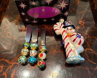 Christopher Radko Ornament And decorative spreaders - $25/all 