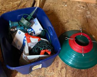 Christmas lights and stand - $10 all 