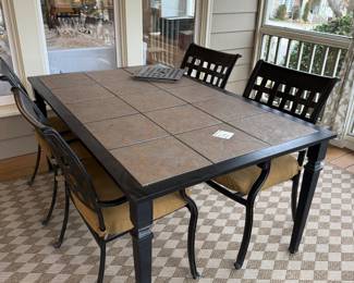 Outdoor table and 4 chairs- $250 