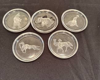 Val Saint Lambert Coasters- $20/set 