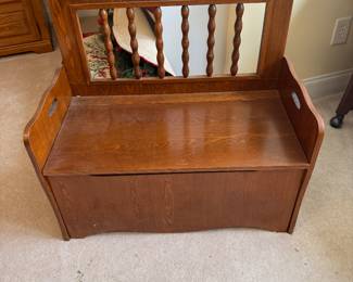 Wooden Storage Bench - $40
