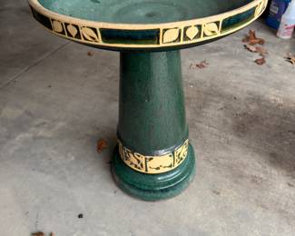 Ceramic birdbath-$50