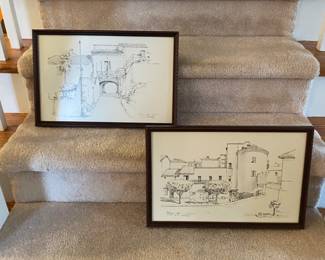 Elmer Ladislaw Novotny Sketches- Signed 
12x18- 
$75 both 