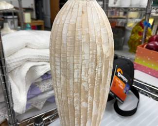 Anthropologie Wooden Vase- $20