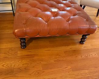 Victoria 42 inch Leather Cocktail Ottoman- $750