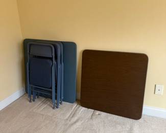 2 folding card tables & 4 chairs / $25 all 