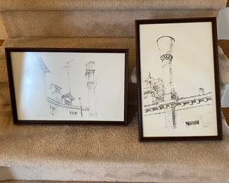 Elmer Ladislaw Novotny Sketches- Signed 
12x18- 
$75 both 