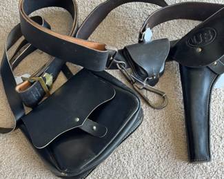 Triple K replica Civil War belt, ammo, holster, bag