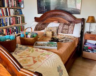 Antique Mahogany Full size bed
Knitting
Delaroche print