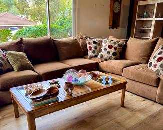 Sectional in microfiber