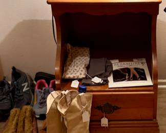 Boots and nightstand