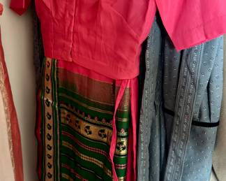 Sari Silk and under skirt with cropped top authentic India