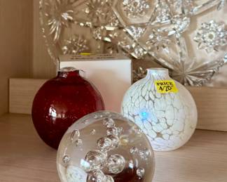 Crystal ball & oil lamps