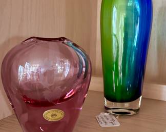 Colored glass and crystal