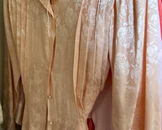 Peach Silk two piece eighties suit