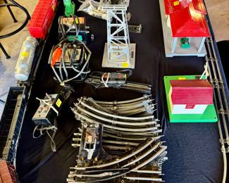 Track, town, station, train set