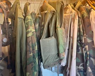 Flak jackets and all combat helmets sold 
Uniforms USMC 