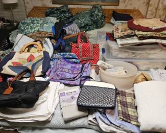 some sheets and lace doilies