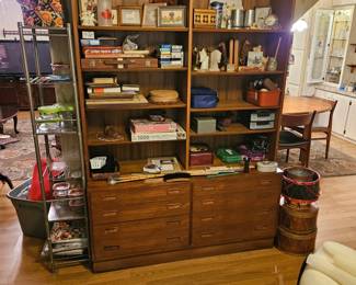 Pretty teak credenza with bookshelf
