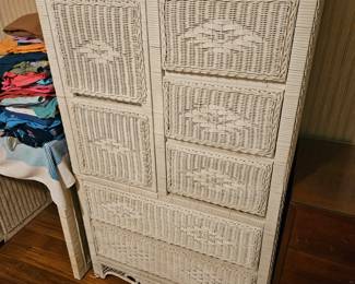 Cute wicker armoire