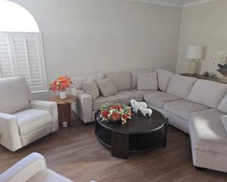 Large sectional and 2 recliners