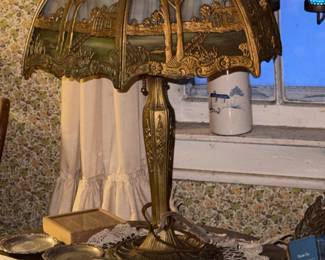 Miller slag glass lamp