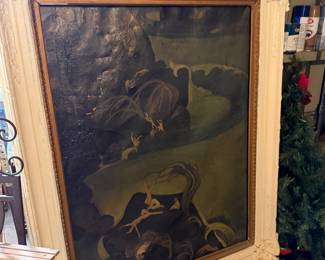 This is the Valentinen Vogel Painting.  It has a rip at the bottom.