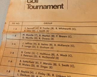 Mickie Mantle score card