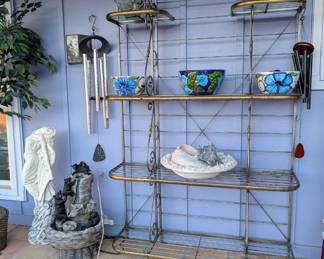 Bear Water-fountain, Bakers Rack, Flower Pots, Wind Chimes