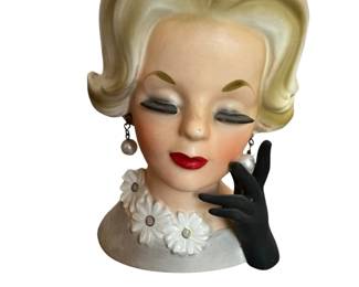 Lady Head Vase Napco