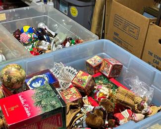 Ton and tons of Xmas and ornaments and holiday